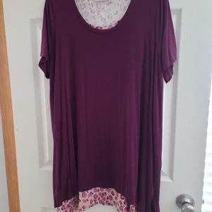 LOGO Lori Goldstein 1X Purple TwinSet Rayon 230